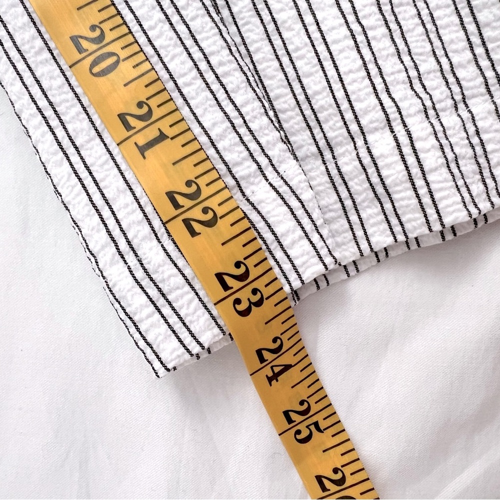 Calvin Klein White Black Striped classic Minimalist Crop wide leg jumpsuit 2 XS - Picture 7 of 9